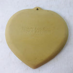 Load image into Gallery viewer, Wall Plaque Cookie Mold Brown Bag Cookie Art Co 1985 Heart and Doves Stoneware
