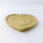 Load image into Gallery viewer, Wall Plaque Cookie Mold Brown Bag Cookie Art Co 1985 Heart and Doves Stoneware
