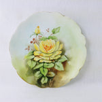 Load image into Gallery viewer, Collector Plate Yellow Rose Hand Painted LB Chaffee Bavaria 9&quot; Hallmarked Signed
