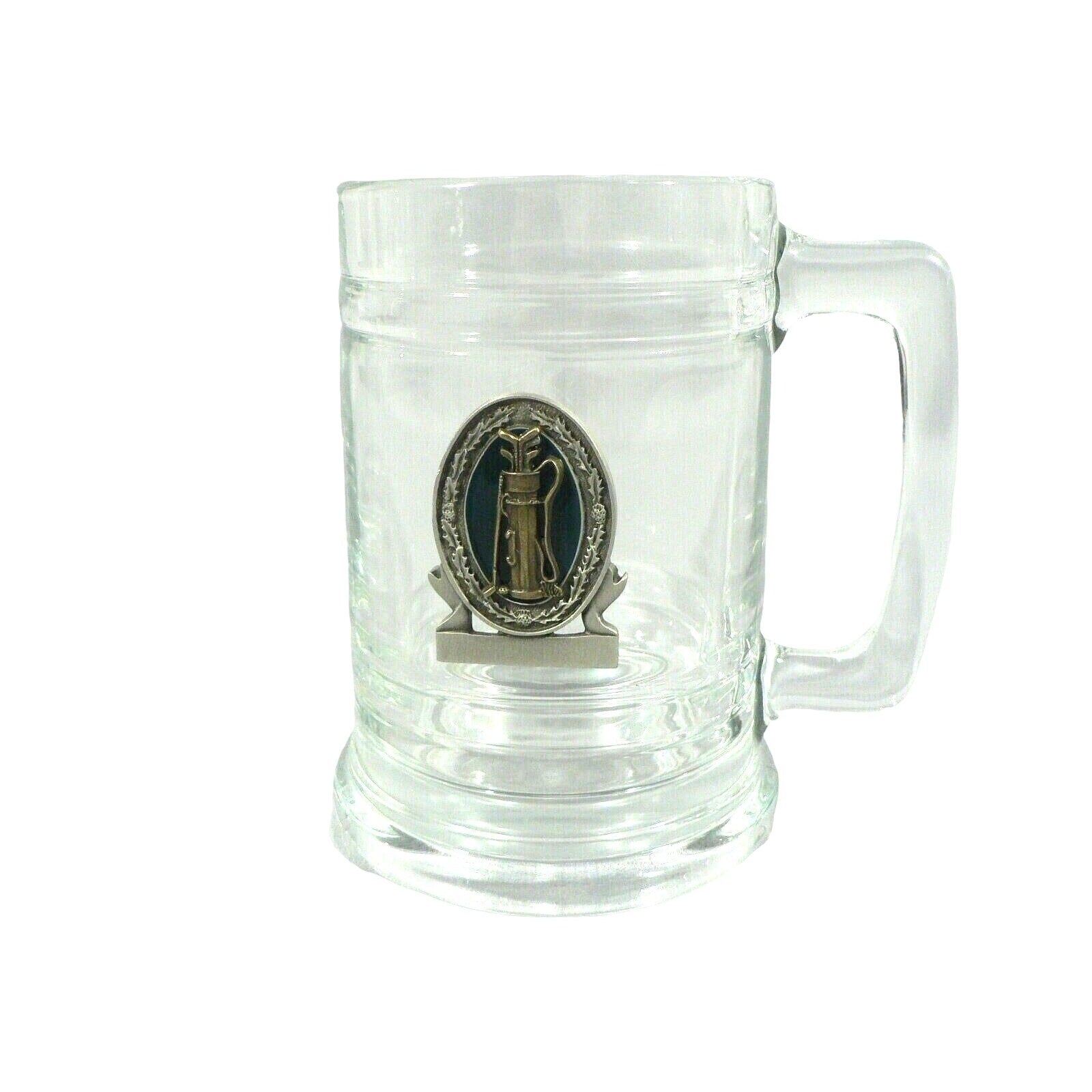 Beverage Beer Mug Desk Pencil Swizzle Stick Holder Golf Emblem Raised Medallion