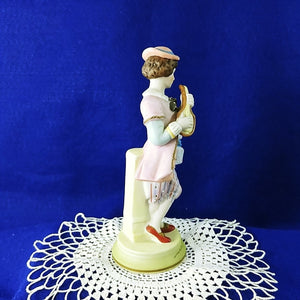 Figurine Male Musician Ardalt Hand Painted Porcelain 6.75in Tall