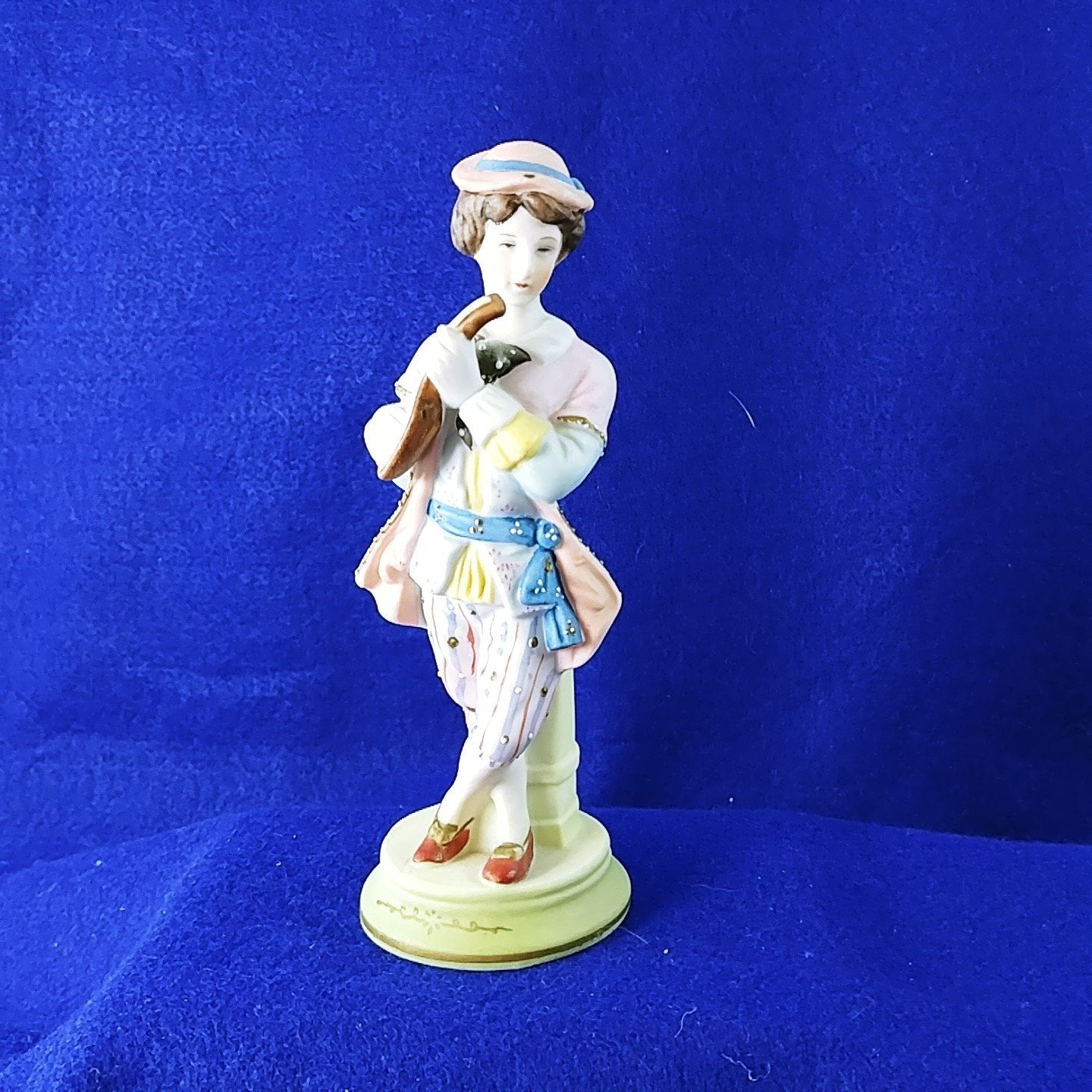 Figurine Male Musician Ardalt Hand Painted Porcelain 6.75in Tall