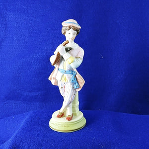 Figurine Male Musician Ardalt Hand Painted Porcelain 6.75in Tall