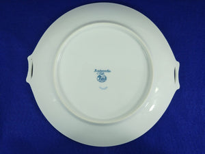 Bavaria Porcelain Plate w/ Handles Gold Trimmed 9"
