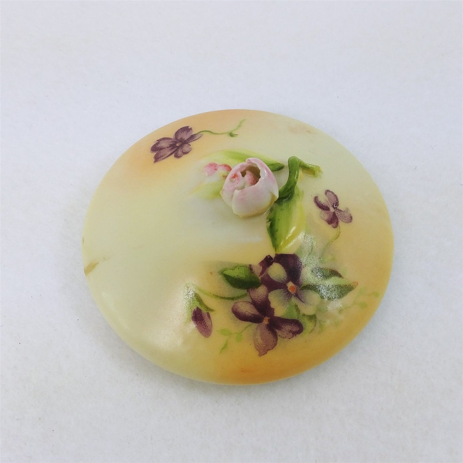 Trinket Dish with Lid Hal Sey Fifth Japan Porcelain Hand Painted Pastel Floral