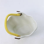 Load image into Gallery viewer, Candy Dish Basket Ceramic with Handle Bunny Motif Wicks N Sticks Japan
