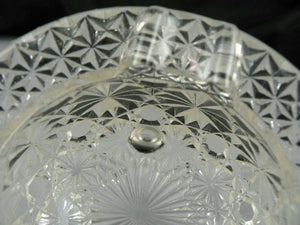 Vintage Glass Ashtray Footed Star Shaped Designs 3 Cigarette Rest Kettle Shaped