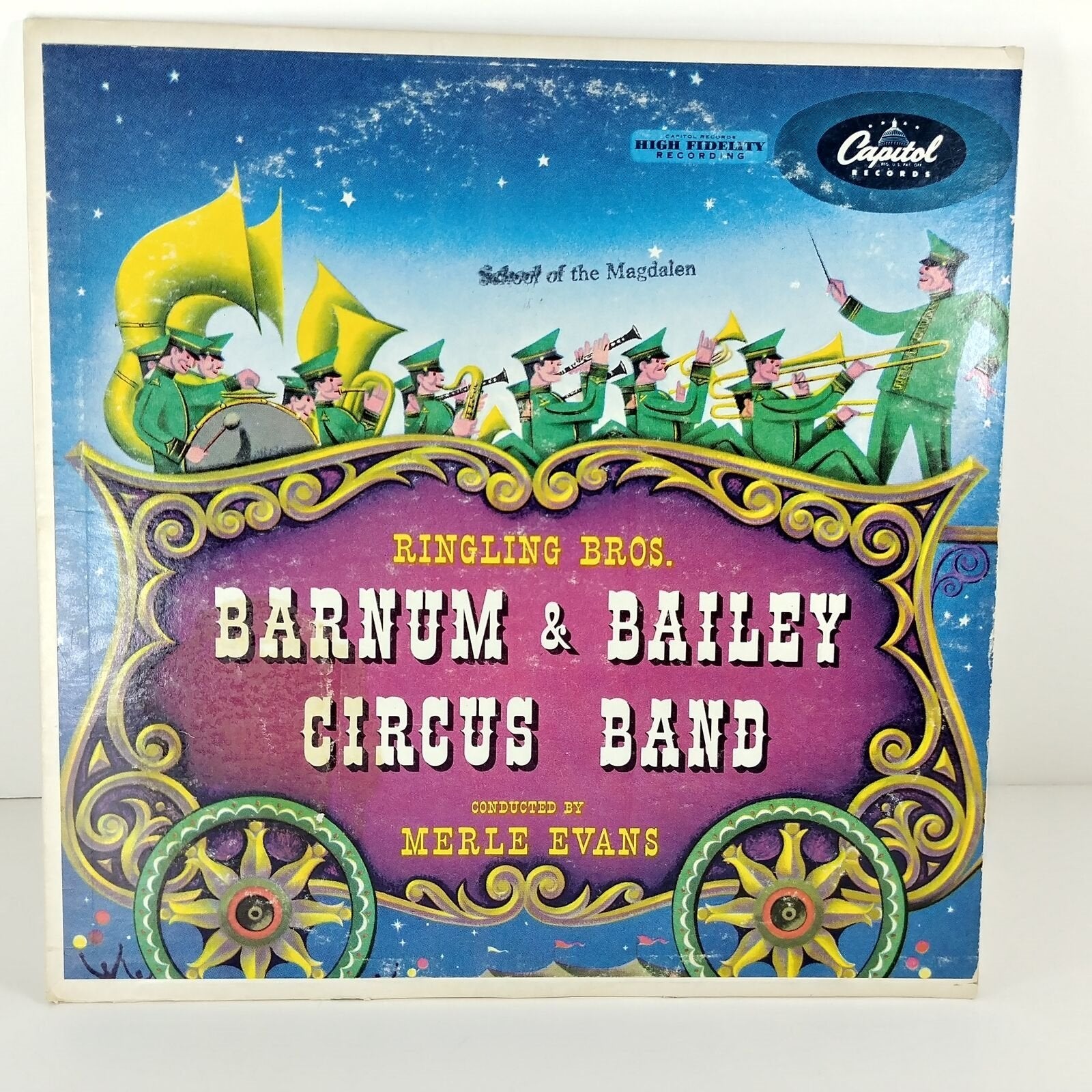 Ringling Bros. Barnum & Bailey Circus Band Record Album Merle Evans 33 RPM 12"