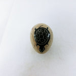 Load image into Gallery viewer, Marble Egg Sea Turtle Artisan Etched Design Polished 3&quot;
