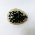 Load image into Gallery viewer, Marble Egg Sea Turtle Artisan Etched Design Polished 3&quot;
