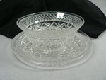 Load image into Gallery viewer, Vtg. Glass Bread Plate and Bowl 7&quot; 2 pc. set
