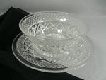 Load image into Gallery viewer, Vtg. Glass Bread Plate and Bowl 7&quot; 2 pc. set
