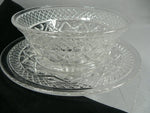 Load image into Gallery viewer, Vtg. Glass Bread Plate and Bowl 7&quot; 2 pc. set
