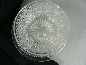 Vtg. Glass Bread Plate and Bowl 7" 2 pc. set