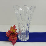 Load image into Gallery viewer, Cut Crystal Vase 11&quot; Heavy Piece Flared Top
