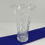 Load image into Gallery viewer, Cut Crystal Vase 11&quot; Heavy Piece Flared Top
