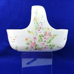 Load image into Gallery viewer, Flower Basket Planter White Floral Print Ceramic Telaflora Gift
