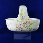 Load image into Gallery viewer, Flower Basket Planter White Floral Print Ceramic Telaflora Gift
