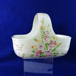 Load image into Gallery viewer, Flower Basket Planter White Floral Print Ceramic Telaflora Gift
