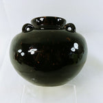 Load image into Gallery viewer, Vase Planter Pot Ceramic Pottery Brown Raised Loops
