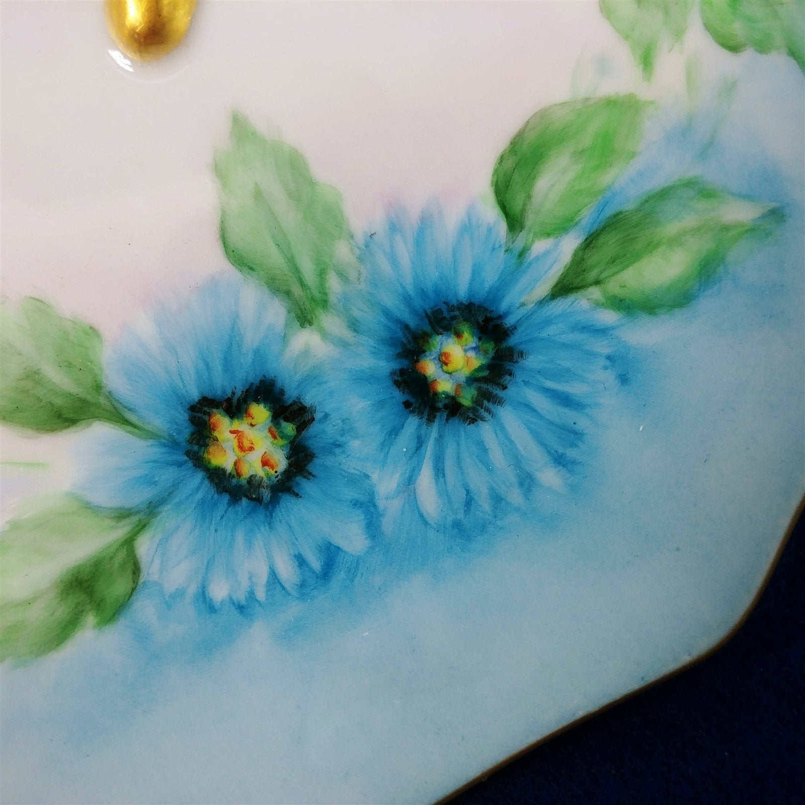 Trinket Candy Dish Hand Painted Artisan Signed 1965