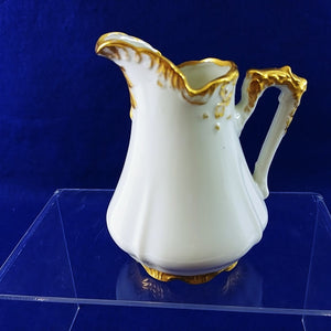 Creamer Raised Gold Moraige Trim Details Artist Initialed