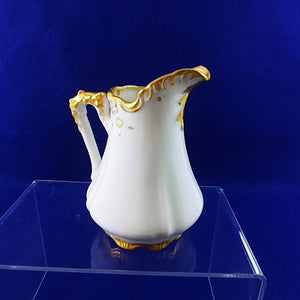 Creamer Raised Gold Moraige Trim Details Artist Initialed