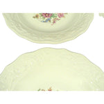 Load image into Gallery viewer, Tea Cup Saucers Scalloped Embossed Rim Floral Pattern in Center Set of 8
