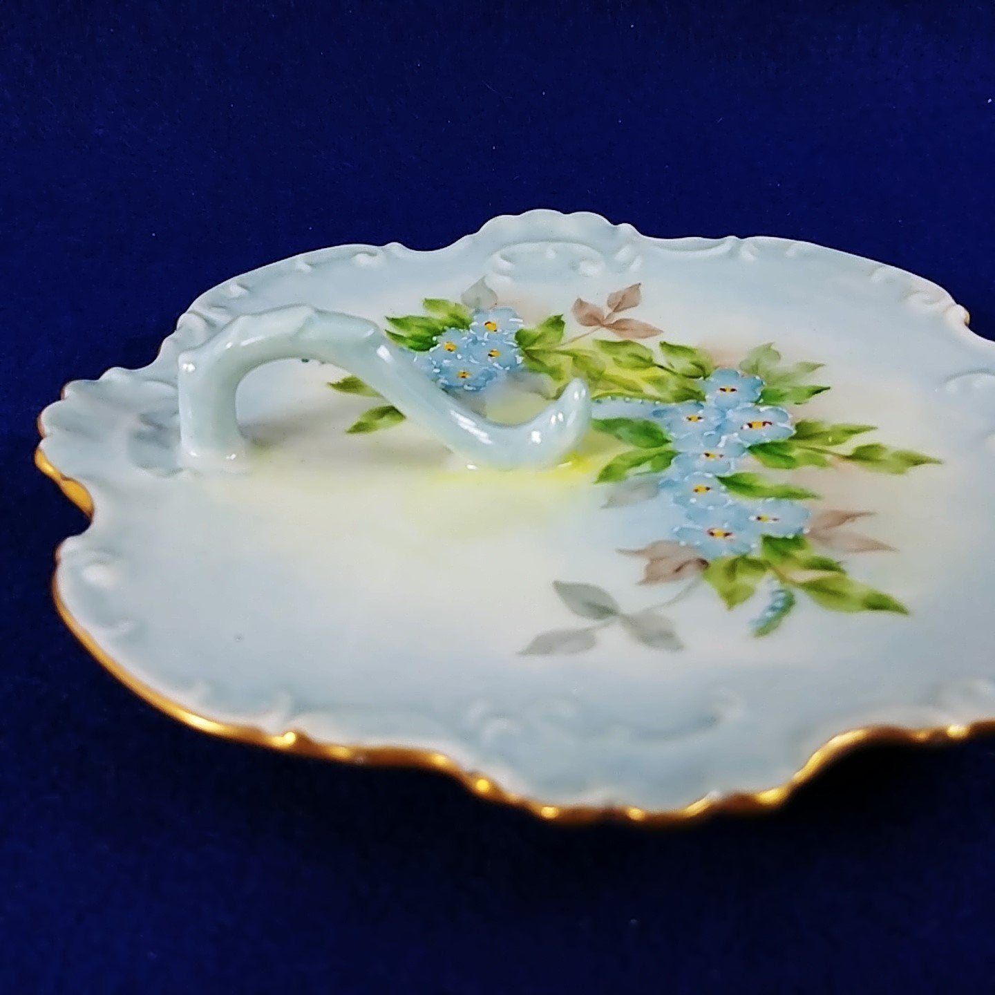 Trinket Candy Dish Artisan Signed Hand Painted 1963