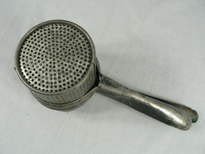 Vintage Primitive Potato Ricer, Juicer, Hand Press Masher, metal