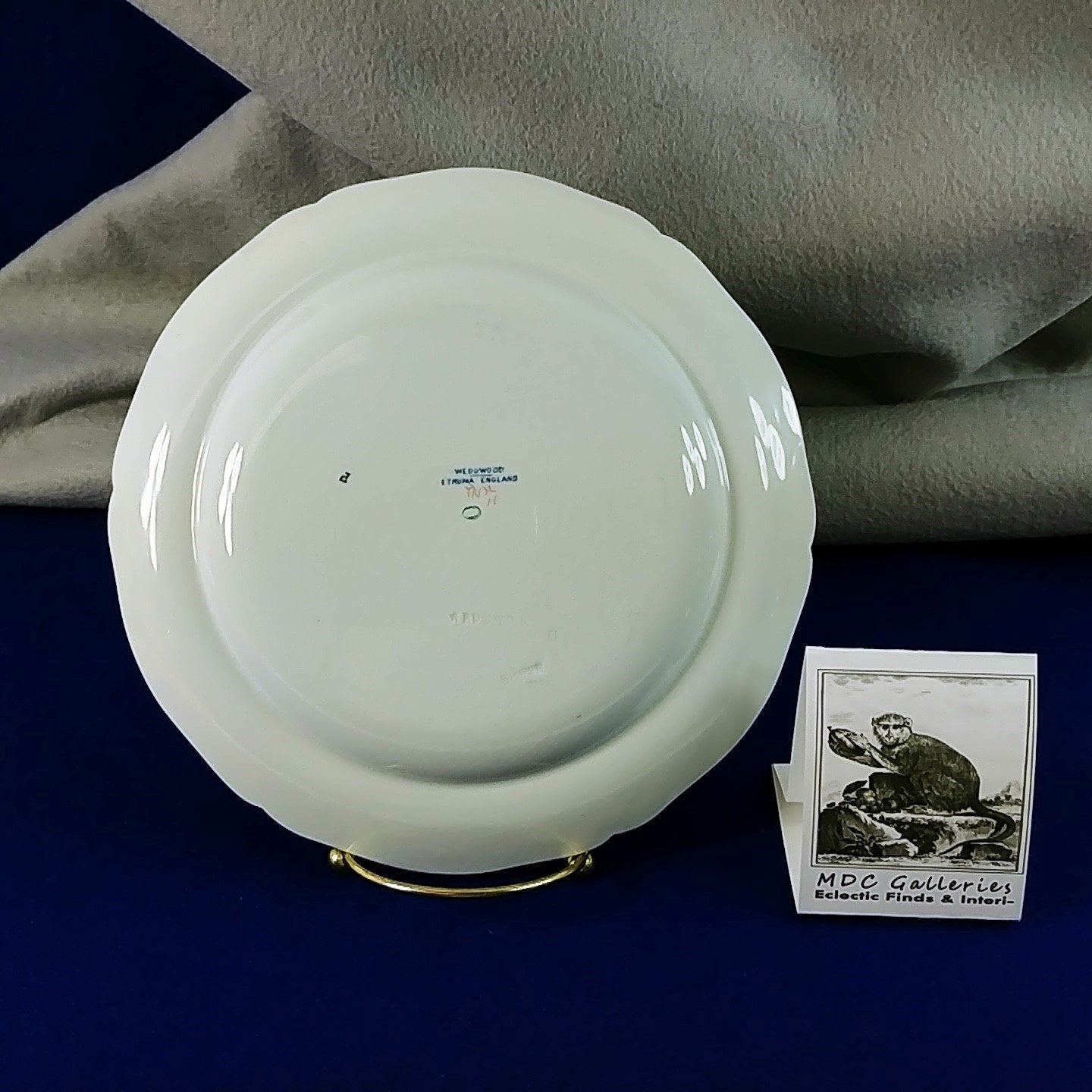 Wedgwood Plate Floral Scalloped Rim Etruria England