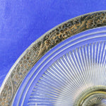 Load image into Gallery viewer, Compote Footed Base Pedestal Pressed Glass Metal 10 Inches Tall

