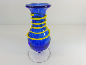 Sabina Rymanow Art Glass Sculptural Vase with 3-D Spiral, 9"