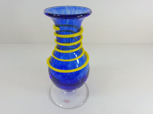 Sabina Rymanow Art Glass Sculptural Vase with 3-D Spiral, 9"