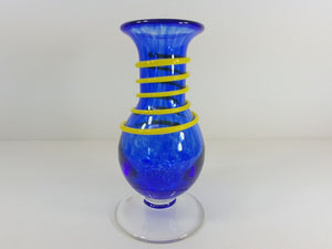 Sabina Rymanow Art Glass Sculptural Vase with 3-D Spiral, 9"