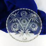 Load image into Gallery viewer, Cake Plate Pedestal Clear Pressed Glass Ridged Edge 12&quot; Round
