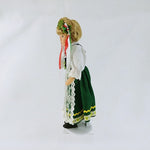 Load image into Gallery viewer, Doll Female Handmade Swedish Dutch Attire on Metal Stand 13&quot;
