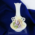 Load image into Gallery viewer, Porcelain Bud Vase Ornate Hand Painted Flowers Artisan Signed Vintage 6&quot; Tall
