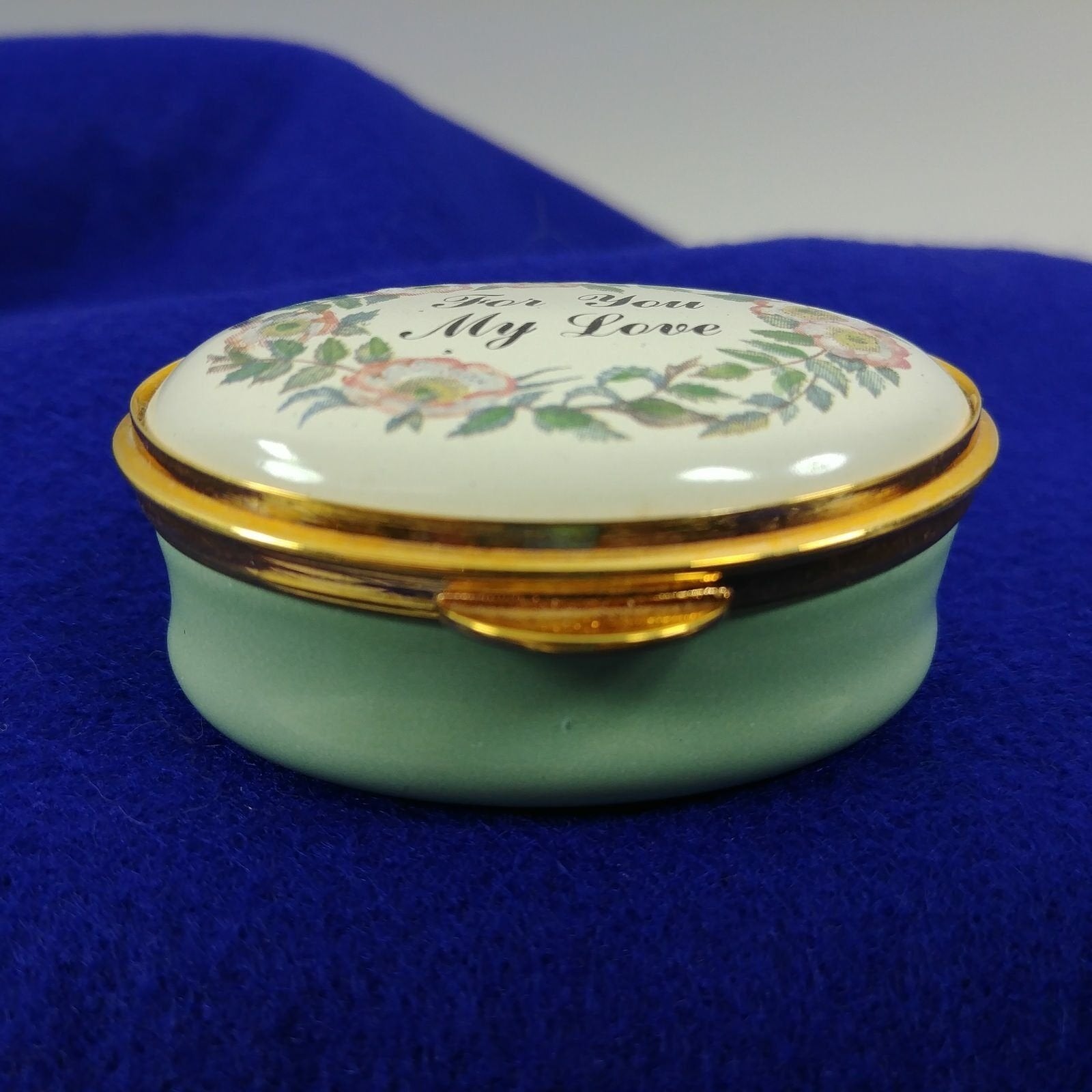 The Staffordshire Enamels "Old Hall" Pill Box Collection with Hinged Lid