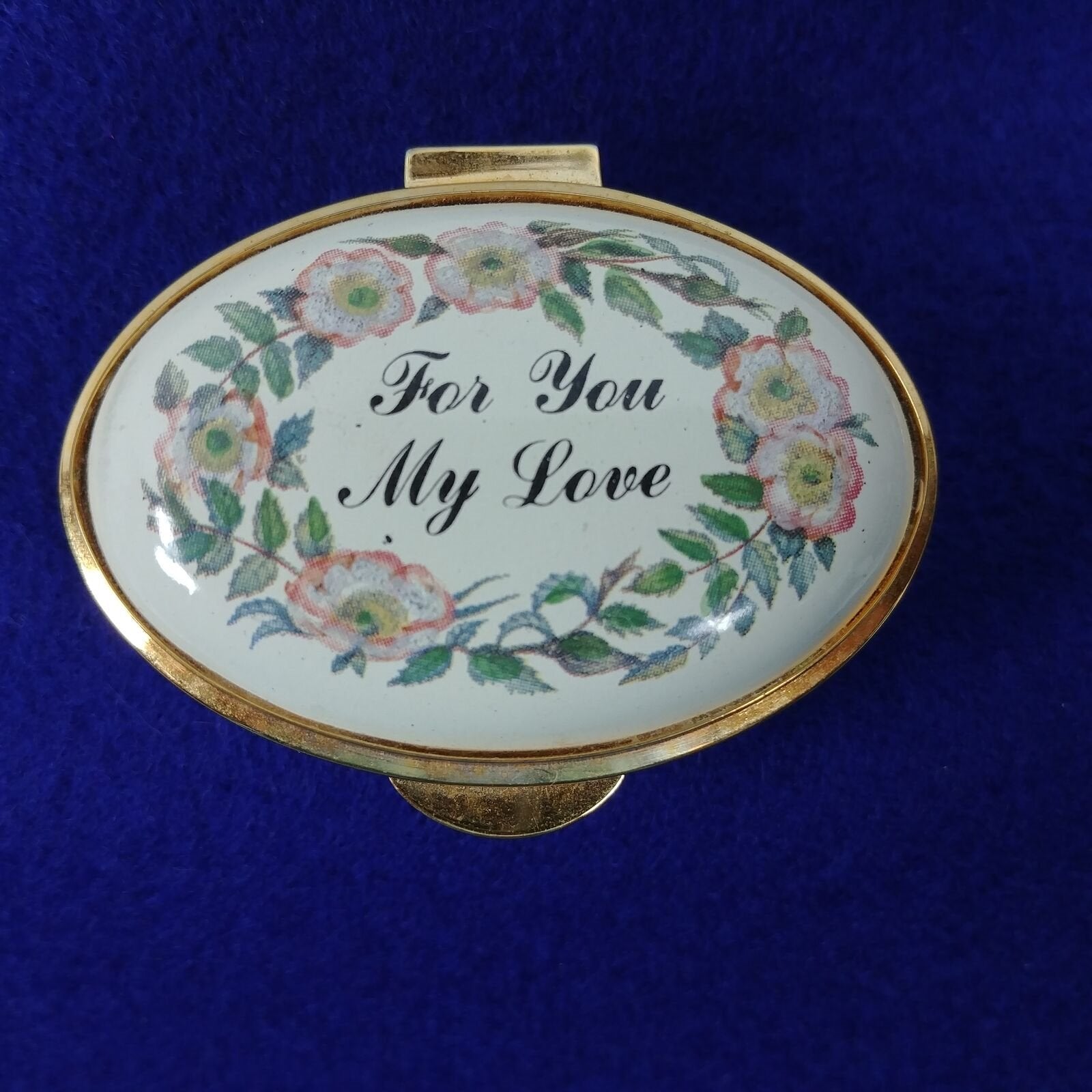 The Staffordshire Enamels "Old Hall" Pill Box Collection with Hinged Lid