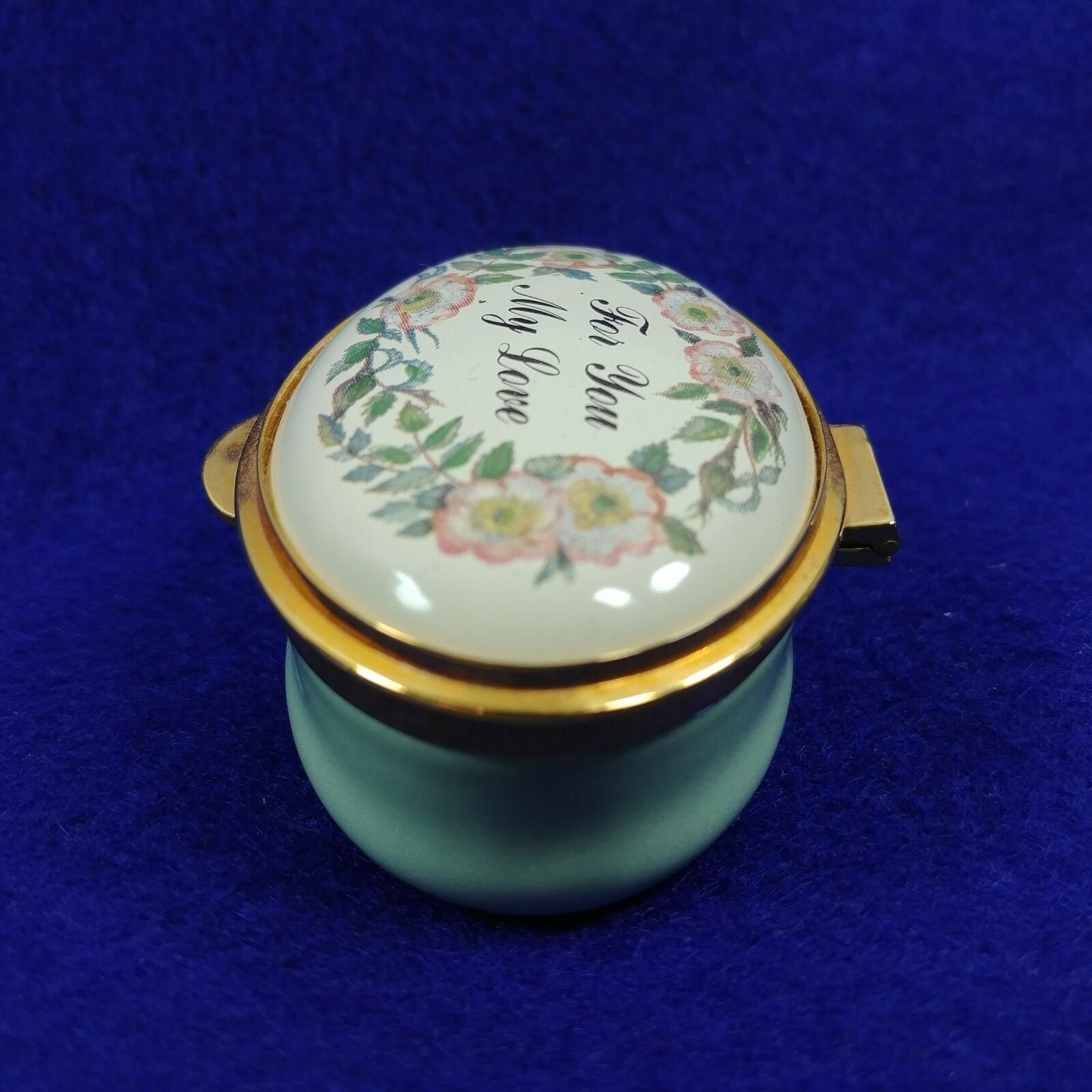 The Staffordshire Enamels "Old Hall" Pill Box Collection with Hinged Lid