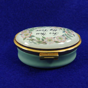 The Staffordshire Enamels "Old Hall" Pill Box Collection with Hinged Lid