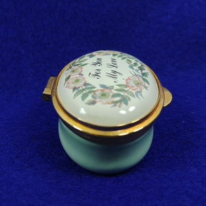 The Staffordshire Enamels "Old Hall" Pill Box Collection with Hinged Lid