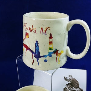 Mugs Coffee Mugs Outer Banks NC Souvenir Memorabilia 16 Ounce Capacity Set of 2