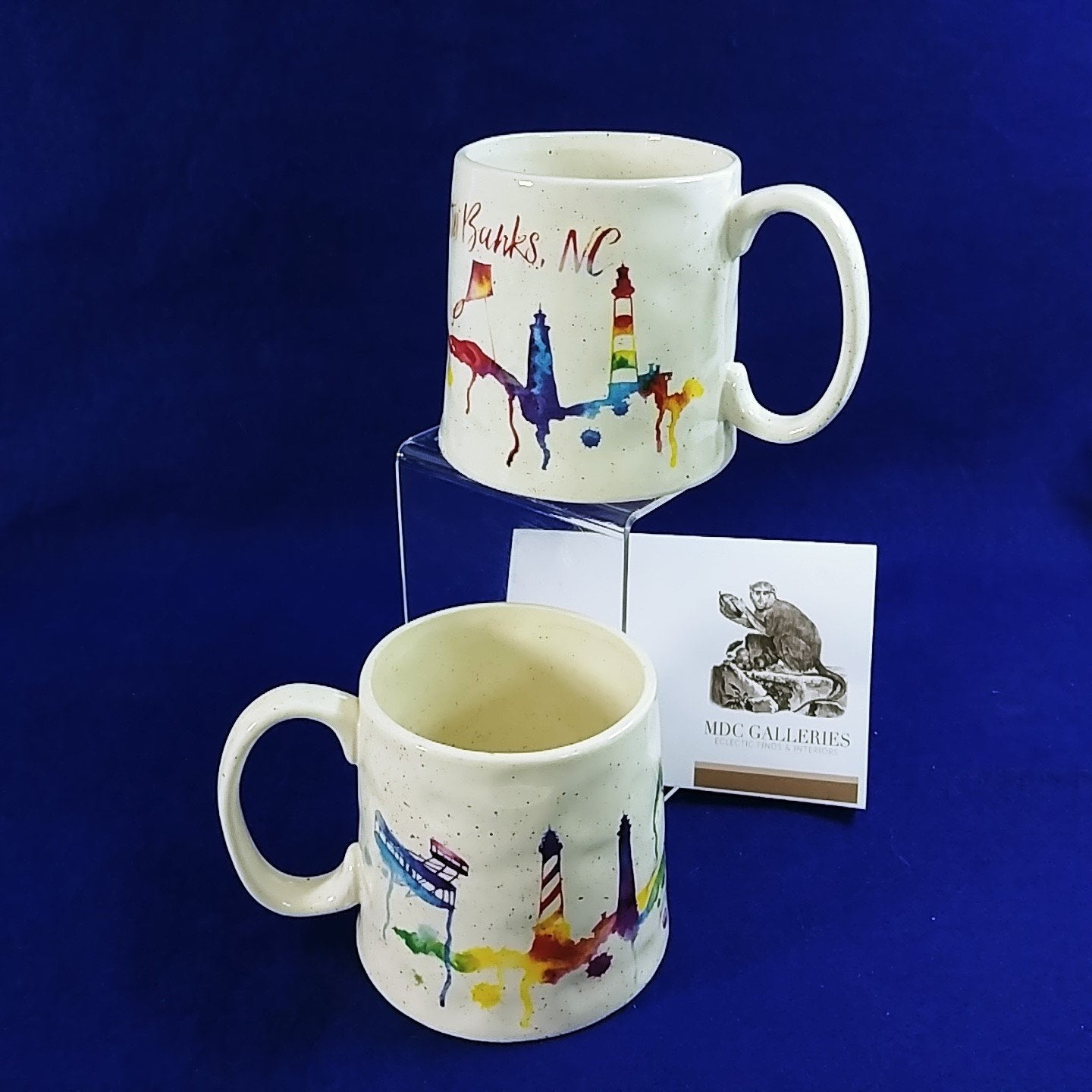 Mugs Coffee Mugs Outer Banks NC Souvenir Memorabilia 16 Ounce Capacity Set of 2