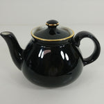 Load image into Gallery viewer, Vintage Hall Black and White Tea Pot w/ Gold Trim Single Serve
