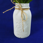 Load image into Gallery viewer, Mason Ball Jar Distressed W/ Flowers Farmhouse Decor Collins Creek Collections
