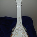 Load image into Gallery viewer, Porcelain Decanter Genie Style w/ Stopper Embossed 3-D Relief Design Gold Trim
