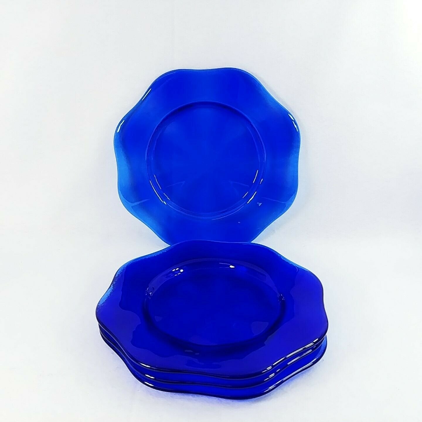 Compote Fruit Bowl Table Centerpiece Glass Tall Stem Handblown Pontil Mark