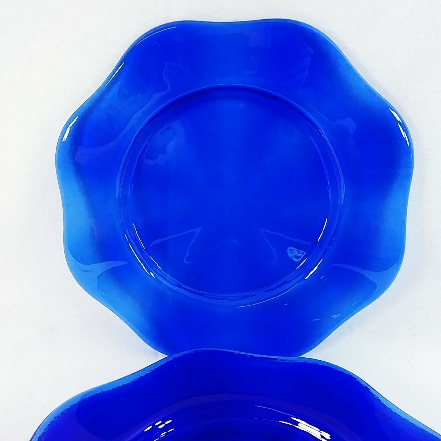 Compote Fruit Bowl Table Centerpiece Glass Tall Stem Handblown Pontil Mark